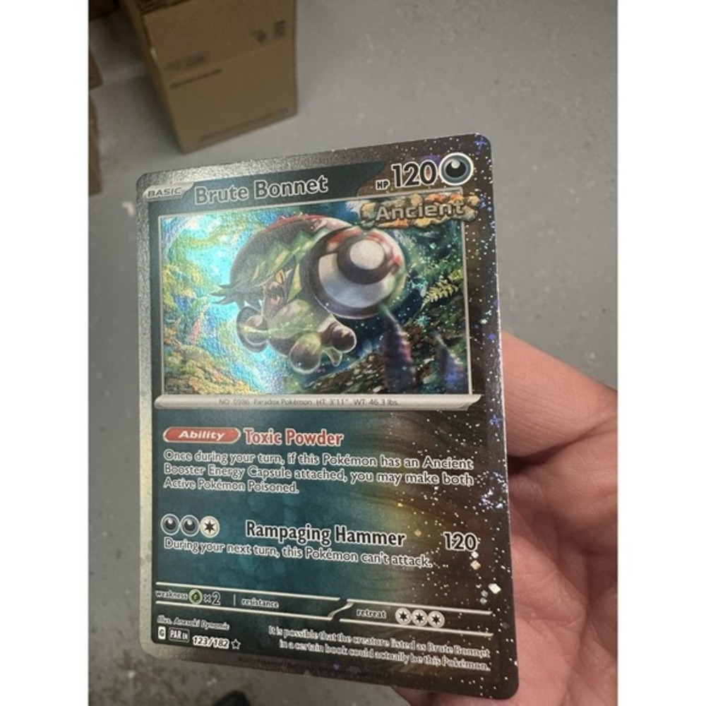 Pokemon Card Brute Bonnet 123/182‎ 2 FART SWIRLS DOUBLE 🌀 Holo Cosmos Rare NM